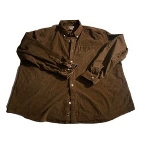 L.L. Bean Men's Brown Corduroy Button-Down Shirt